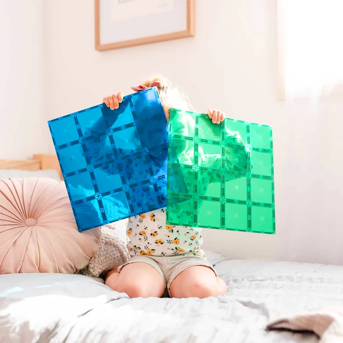 Connetix Blue and Green Base Plate Pack (2 pc)