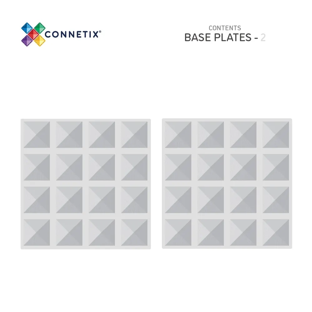 Connetix Clear Base Plate Pack (2 pc)