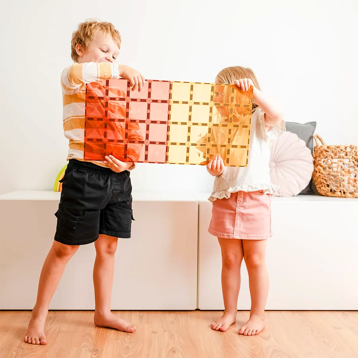 Connetix Lemon and Peach Base Plate Pack (2 pc)