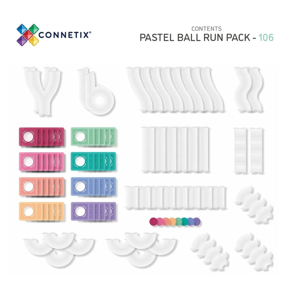 Connetix Pastel Ball Run (106 pc)