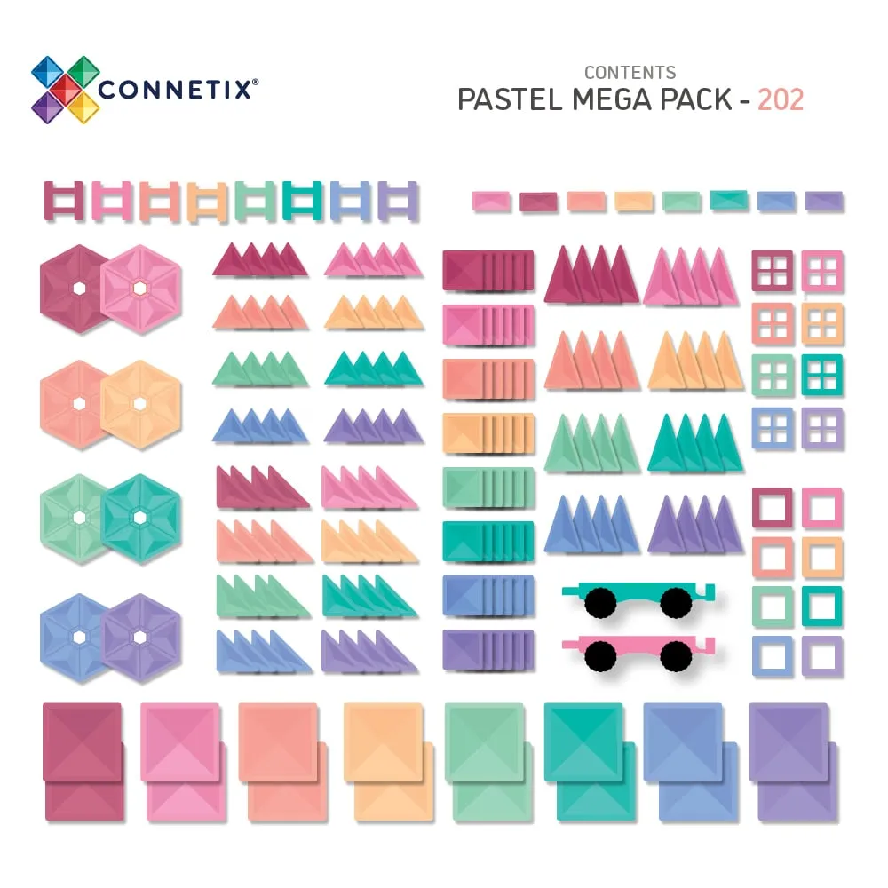 Connetix Pastel Mega Pack (202 pc)
