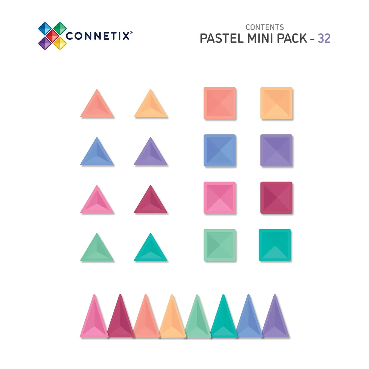 Connetix Pastel Mini Pack (32 pc)