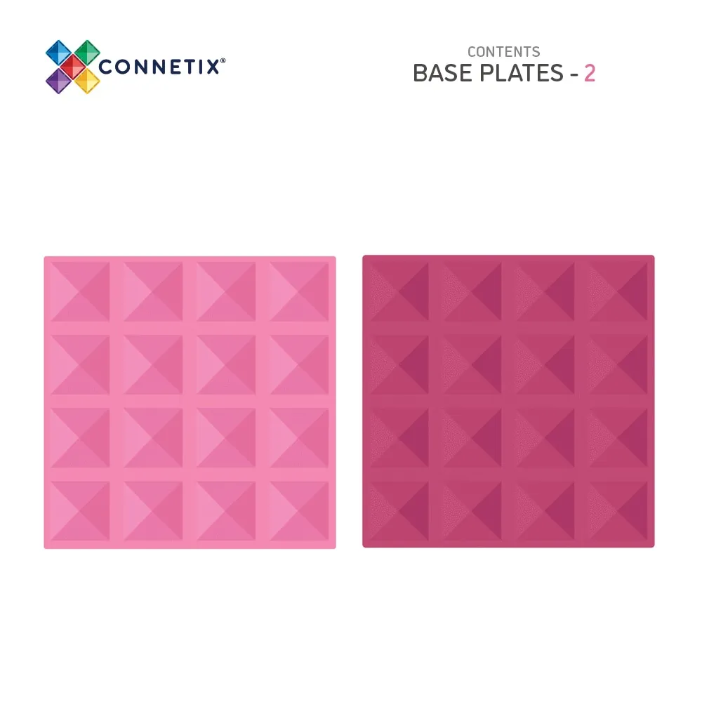 Connetix Pink and Berry Base Plate Pack (2 pc)
