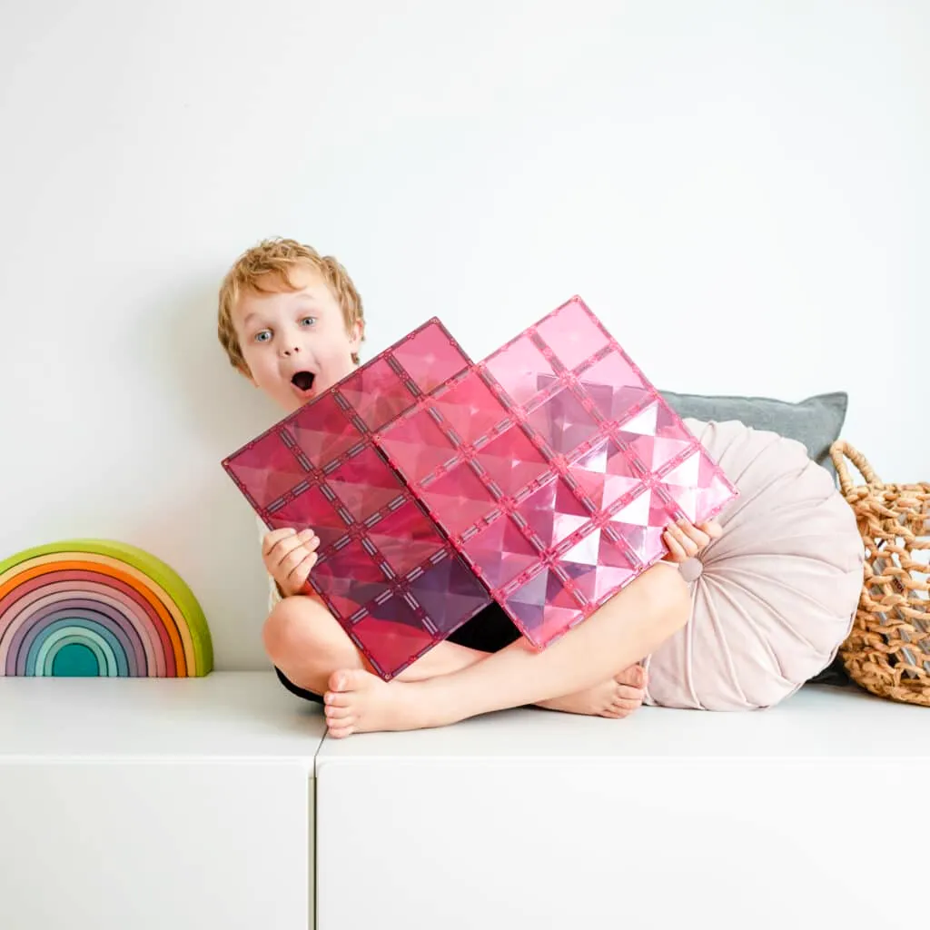 Connetix Pink and Berry Base Plate Pack (2 pc)