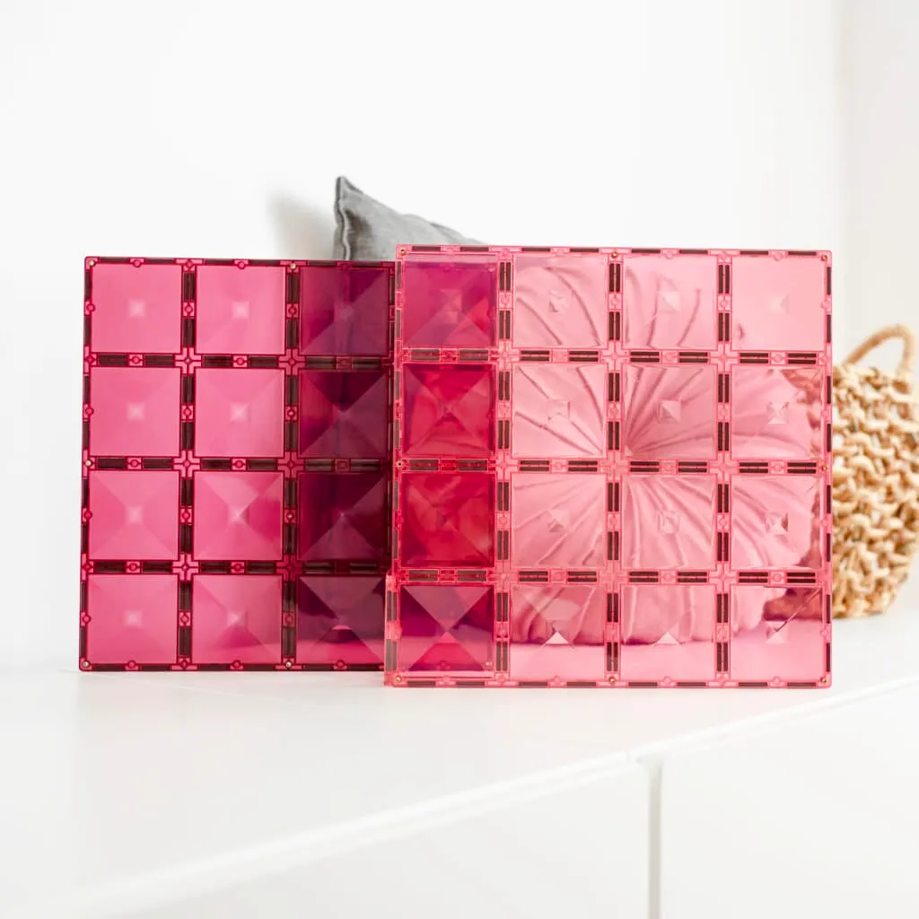 Connetix Pink and Berry Base Plate Pack (2 pc)