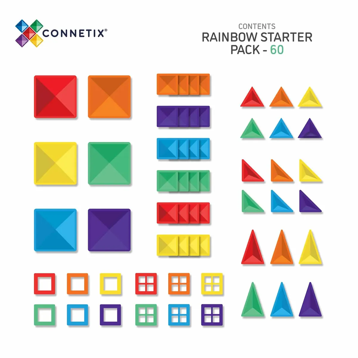 Connetix Rainbow Starter Pack (60 pc)