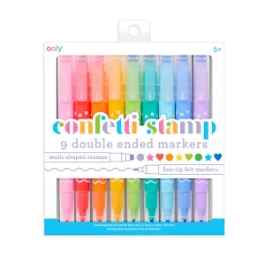 Double Ended Markers – Confetti Stamp