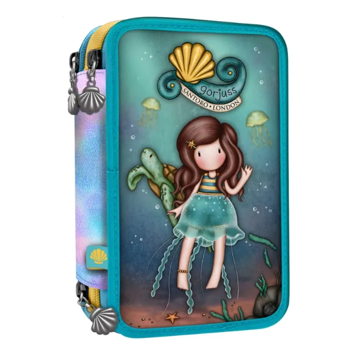 Gorjuss Making Waves Triple Filled Pencil Case