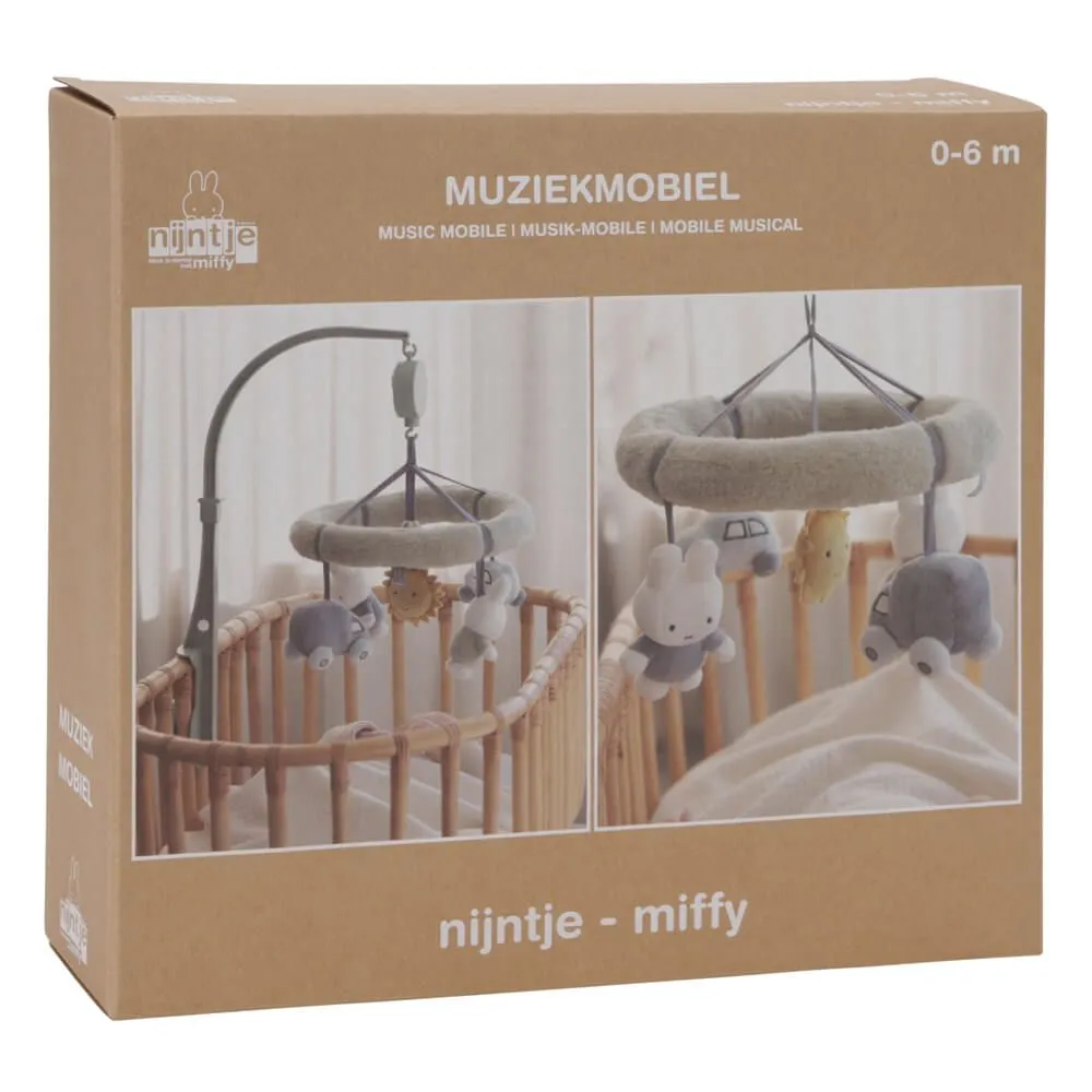 Miffy Fluffy Musical Mobile - Blue/Green