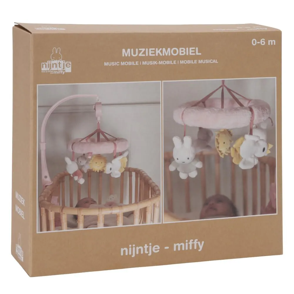 Miffy Fluffy Musical Mobile - Pink