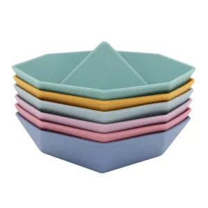 Silicone Origami Bath Boats - 6 pack