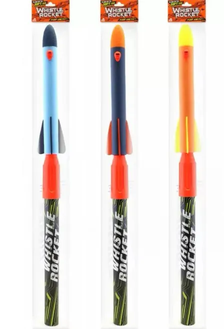 Stunt Flyer Hand Pump Whistle Rocket